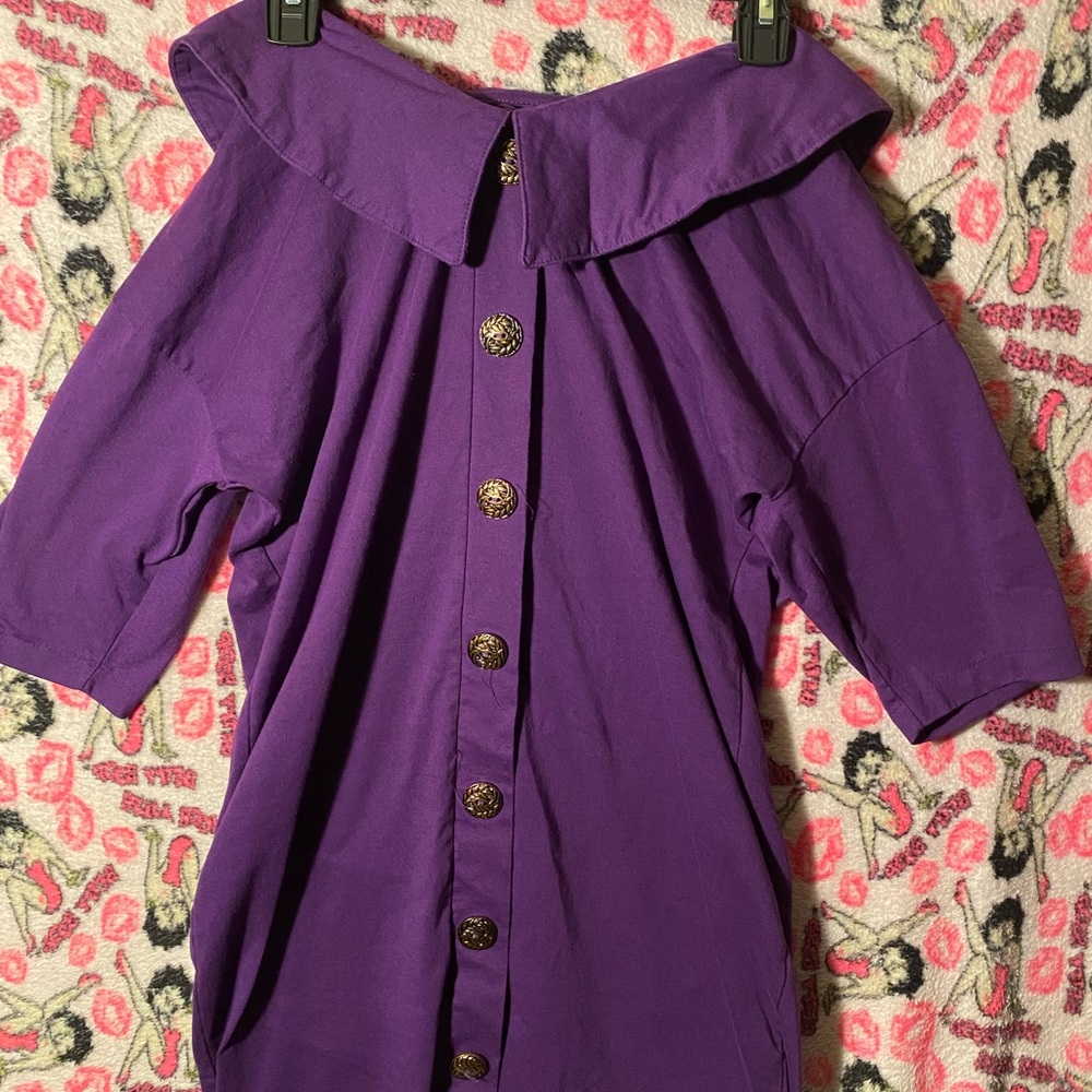 Purple long sleeve dress